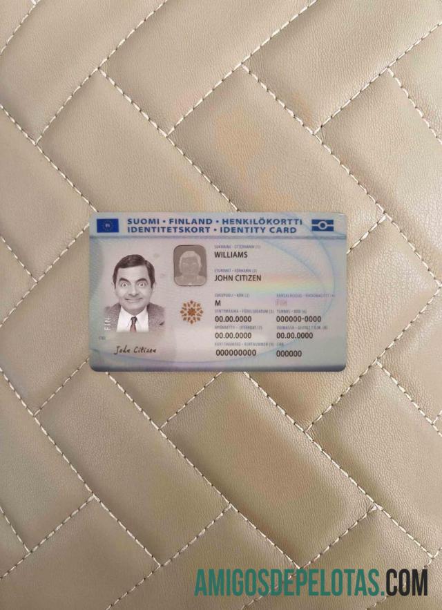 Finland ID olhar de foto frente modelo